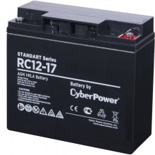Аккумуляторная батарея CyberPower RC 12-17 12В/17Ач, клемма Болт М6 (181х76х167мм (167мм); 5,4кг; Срок службы 6лет)