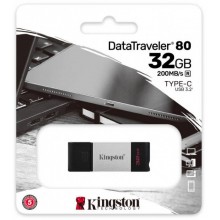 Kingston Technology Флеш накопитель 32GB Kingston DataTraveler 80, USB 3.2 Type-C арт.:DT80/32GB