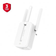 Mercusys MW300RE Усилитель Wi-Fi сигнала N300, до 300 Мбит/с на 2,4 ГГц, 3 фиксированные внешние антенны