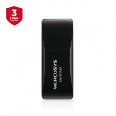 Mercusys MW300UM 4.0 Мини Wi-Fi USB-адаптер N300, до 300 Мбит/с на 2,4 ГГц, USB 2.0, 2 встроенные антенны