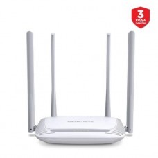 Mercusys MW325R Wi-Fi роутер N300, до 300 Мбит/с на 2,4 ГГц, LAN 3x10/100 Мбит/с, WAN 1x10/100 Мбит/с, 4 антенны
