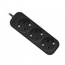 Defender Удлинитель с заземлением M350 5.0 м, 3 розетки, черный арт.:99323