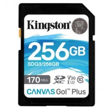 Kingston Technology Флеш карта SD 256GB Kingston SDXC Class 10 UHS-I U3 V30 Canvas Go Plus 170Mb/s арт.:SDG3/256GB