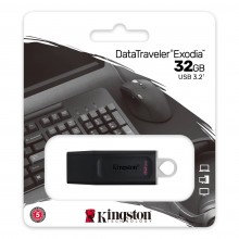 Kingston Technology Флеш накопитель 32GB Kingston DataTraveler Exodia, USB 3.2, Черный арт.:DTX/32GB