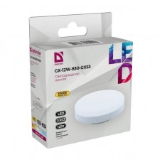 Defender Лампочка светодиодная GX-12W-830-GX53 таблетка, 3000 К, теплый белый, 1 шт. арт.:95419 Defender Лампочка светодиодная GX-12W-830-GX53 таблетка, 3000 К, теплый белый, 1 шт. арт.:95419