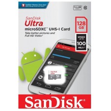 Флеш карта microSD 128GB SanDisk microSDXC Class 10 Ultra UHS-I 100MB/s арт.:SDSQUNR-128G-GN6MN