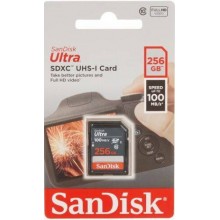 Флеш карта SD 256GB SanDisk SDXC Class 10 UHS-I U1 Ultra 100MB/s арт.:SDSDUNR-256G-GN3IN