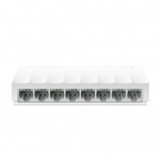 TP-Link LS1008 8-портовый настольный коммутатор 10/100Мбит/с, 8 портов RJ45 10/100 Мбит/с, настольный пластиковый корпус