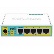 MikroTik RB750UPr2 Маршрутизатор hEX PoE lite, 5 портов, WAN/LAN 5x100 Мбит/с, USB 2.0 x1, IPv6, Passive PoE