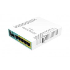 MikroTik RB960PGS Маршрутизатор hEX PoE, 1х SFP, 128MB RAM, 5x Gigabit LAN, USB, plastic case and PSU