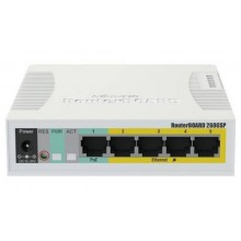 MikroTik CSS106-1G-4P-1S Коммутатор управляемый RouterBOARD 260GSP, 5x1 Гбит/с, 1xSFP, PoE, настольный