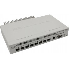 MikroTik CRS309-1G-8S+IN Коммутатор 8 SFP+, dual-core 800MHz CPU, 512MB RAM, POE, RS232 serial port