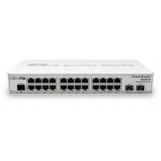 MikroTik CRS326-24G-2S+IN Коммутатор управляемый L2, 26 портов, 24х1 Гбит/с, 2хSFP+ 10 Гбит/с, настольный MikroTik CRS326-24G-2S+IN Коммутатор управляемый L2, 26 портов, 24х1 Гбит/с, 2хSFP+ 10 Гбит/с, настольный