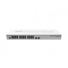 MikroTik CRS326-24G-2S+RM Коммутатор управляемый, 26 портов, 24x1 Гбит/с, SFP+ 2x10 Гбит/с, установка в стойку 19 MikroTik CRS326-24G-2S+RM Коммутатор управляемый, 26 портов, 24x1 Гбит/с, SFP+ 2x10 Гбит/с, установка в стойку 19