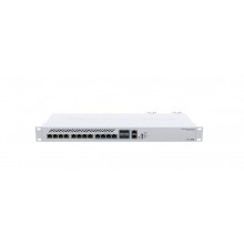 Mikrotik CRS312-4C+8XG-RM Коммутатор Cloud Router Switch 8х 1G/2.5G/5G/10G RJ45, 4х 10G RJ45/SFP+ with RouterOS L5, 1U
