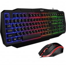 SVEN Комплект игровой клавиатура + мышь GS-9100 (104кл.+12Fn, 800-1600 DPI, 3+1кн., подсветка) арт.:SV-018436