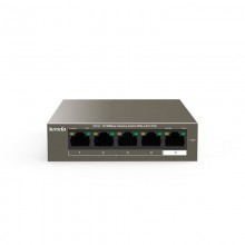 Tenda TEF1105P-4-63W Коммутатор неуправляемый PoE, 5 портов, 5x100 Мбит/с, PoE 4х30 Вт (до 58 Вт), настольный