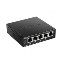 D-Link DES-1005P/B1A Неуправляемый коммутатор с 5 портами 10/100Base-TX, (4 порта PoE 802.3af/at, PoE‑бюджет 60 Вт)