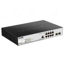 D-Link DGS-1210-10P/ME/B1A Управляемый L2 коммутатор с 8 портами 10/100/1000Base-T и 2 портами 1000Base-X SFP