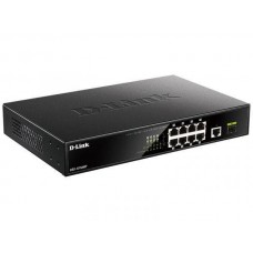 D-Link DGS-1010MP/A1A Неуправляемый коммутатор с 9 портами 10/100/1000Base-T, 1 портом 1000Base-X SFP