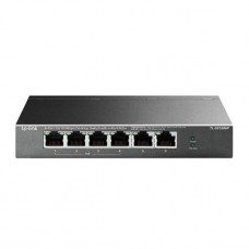 TP-Link TL-SF1006P 6-портовый настольный коммутатор 10/100 Мбит/с с 4 портами PoE+, стальной корпус