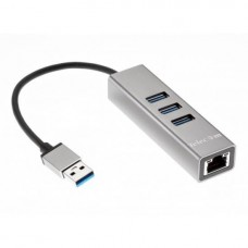 VCOM Переходник USB 3.1 Type-C -->RJ-45 1000Mbps +3 USB3.0, Aluminum Shell, 0.2м Telecom <TA311C>