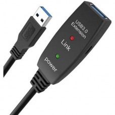 VCOM Кабель-адаптер USB3.0-repeater, удлинительный активный <Am-->Af> 5м iOpen (Aopen/Qust)<ACU827A-5M>