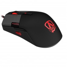 AOC Мышь игровая AGM700, RGB-подсветка, 8 клавиш, USB кабель 1,8 м, чёрный. арт.:AGM700DRCR