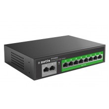 Netis P110GC Коммутатор неуправляемый PoE+, 10 портов, 10x1 Гбит/с, PoE+ 8х30 Вт (до 120Вт), Uplink RJ45 2*1 Гбит/с