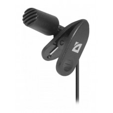 Defender Микрофон компьютерный MIC-109 черный, на прищепке, 1,8 м арт.:64109