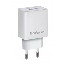 Defender Сетевой адаптер UPA-22 белый, 2xUSB, 2.1А арт.:83580