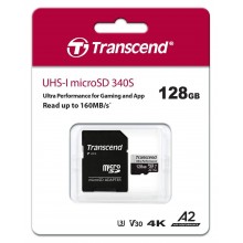 Флеш карта microSD 128GB Transcend Ultra Perfomrance microSDXC Class 10 UHS-I U3, V30, A2, (SD адаптер), TLC арт.:TS128GUSD340S