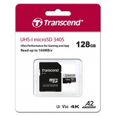 Флеш карта microSD 128GB Transcend Ultra Perfomrance microSDXC Class 10 UHS-I U3, V30, A2, (SD адаптер), TLC арт.:TS128GUSD340S