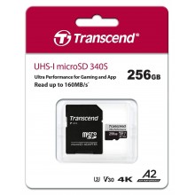 Флеш карта microSD 256GB Transcend Ultra Perfomrance microSDXC Class 10 UHS-I U3, V30, A2, (SD адаптер), TLC арт.:TS256GUSD340S Флеш карта microSD 256GB Transcend Ultra Perfomrance microSDXC Class 10 UHS-I U3, V30, A2, (SD адаптер), TLC арт.:TS256GUSD340S