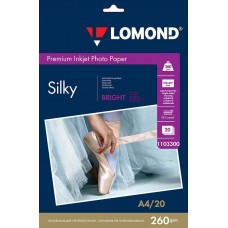 Фотобумага ПРЕМИУМ для стр.печати LOMOND А4 260 г/м2 односторонняя Bright Silky 20л арт.:1103300