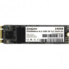 Накопитель SSD M.2 2280 240GB ExeGate Next A2000TS240 (SATA-III, 22x80mm, 3D TLC) арт.:EX280469RUS