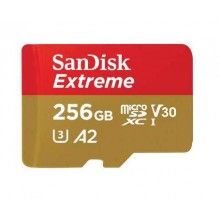 Флеш карта microSD 256GB SanDisk microSDXC Class 10 UHS-I A2 C10 V30 U3 Extreme 190MB/s арт.:SDSQXAV-256G-GN6MN