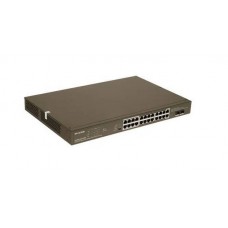 IP-COM G1126P-24-410W Коммутатор неуправляемый PoE, 26 портов, 24x1 Гбит/с, SFP 2x1 Гбит/с, PoE 24x30Вт (до 370Вт)