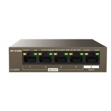 IP-COM G1105PD Коммутатор неуправляемый PoE, 5 портов, 5x1 Гбит/с, PoE 4х15,4 Вт (до 30Вт), настольный IP-COM G1105PD Коммутатор неуправляемый PoE, 5 портов, 5x1 Гбит/с, PoE 4х15,4 Вт (до 30Вт), настольный