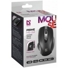 Defender Мышь беспроводная оптическая Prime MB-053, USB, 800/1200/1600 dpi, чёрный. арт.:52053