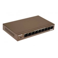 Tenda TEG1109P-8-102W Коммутатор неуправляемый PoE, 9 портов, 9x1 Гбит/с, PoE 8х92 Вт, настольный