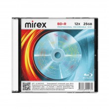 Диск BD-R Mirex 25 Gb, 12x, Slim Case (1), (1/50) арт.:UL141012A1S