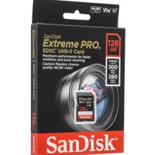 Флеш карта SD 128GB SanDisk SDXC Class 10 V90 UHS-II U3 Extreme Pro, 300MB/s арт.:SDSDXDK-128G-GN4IN