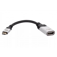 Aдаптер USB 3.1 Type-Cm --> HDMI A(f) 4K@60Hz, 0.15m ,Alum ,VCOM <CU423MV-4K>