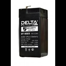 Аккумуляторная батарея Delta DT 6023 6В/2,4Ач, клемма F1 (44х47х101мм (107мм); 0,45кг; Срок службы 5лет; 1г) арт.:4614010040027
