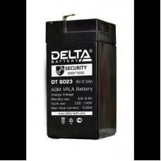 Аккумуляторная батарея Delta DT 6023 6В/2,4Ач, клемма F1 (44х47х101мм (107мм); 0,45кг; Срок службы 5лет; 1г) арт.:4614010040027