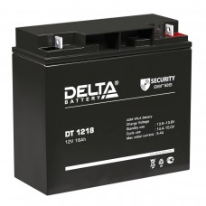 Аккумуляторная батарея Delta DT 1218 12В/18Ач, клемма Болт + гайка Ø 5,5 мм (181х77х160мм (167мм); 5,2кг; Срок службы 5л арт.:4614010040015