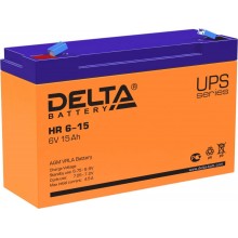 Аккумуляторная батарея Delta HR 6-15 6В/15Ач, клемма F1 (151х50х94мм (100мм); 1,95кг; Срок службы 8лет; 1г) арт.:4614010180017