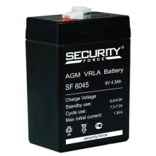 Аккумуляторная батарея Delta (Security Force SF) SF 6045 6В/4,5Ач, клемма F1 (70х47х100мм (106мм); кг; Срок службы 3-5ле арт.:4614030010013