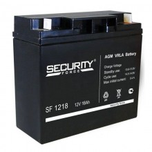 Аккумуляторная батарея Delta (Security Force SF) SF 1218 12В/18Ач, клемма Болт + гайка Ø 5,5 мм (181х77х167мм (167мм); к арт.:4614030010012